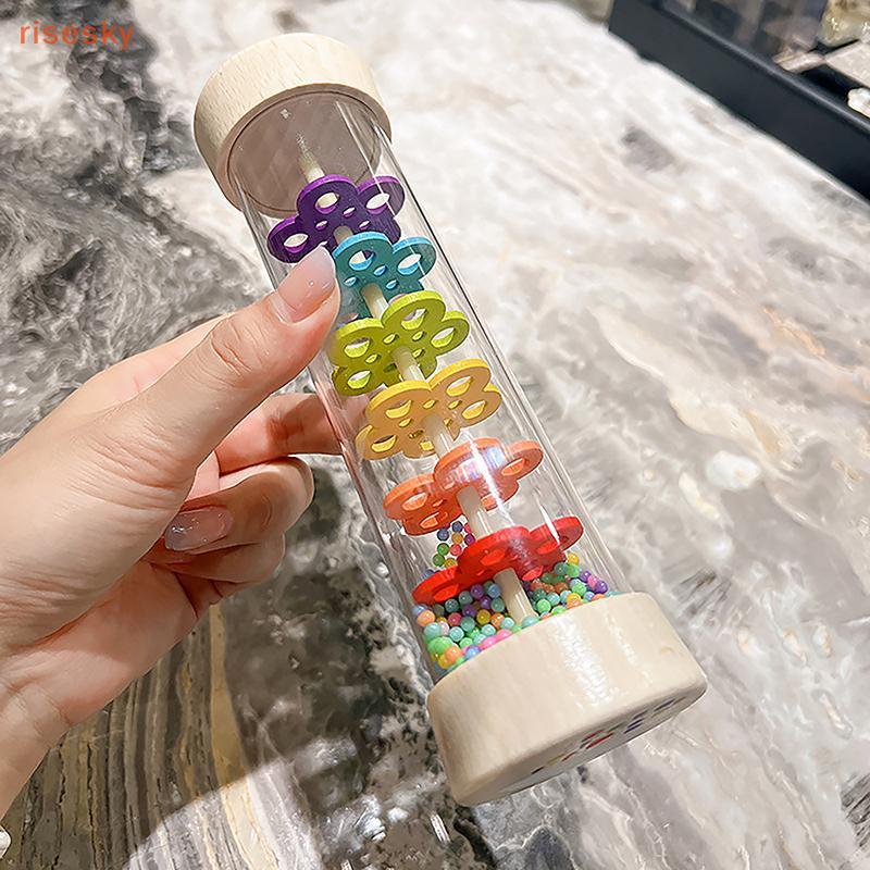 [risesky] Bonito Bebê Chuva Sti Chocalho Brinquedo Educativo Do Rainmaker Brinquedos Sensoriais Para Crianças