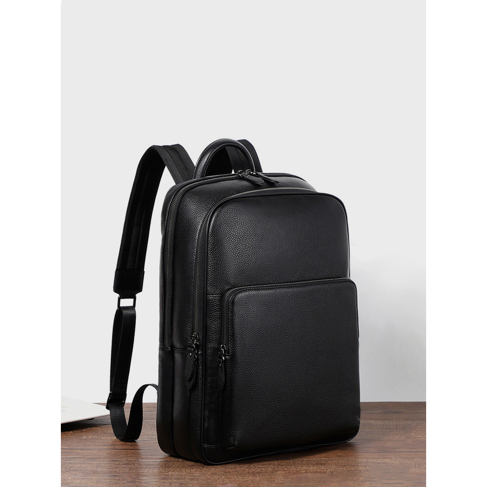 Mochila de couro masculina de grande capacidade mochila de computador viagem Commuter saco mochila masculina negócios