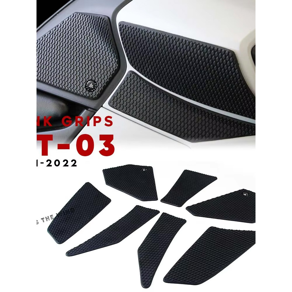 Para Yamaha MT03 MT-03 pele de cobra tanque aperto protetor adesivo decalque joelho lado almofada de tração de combustív