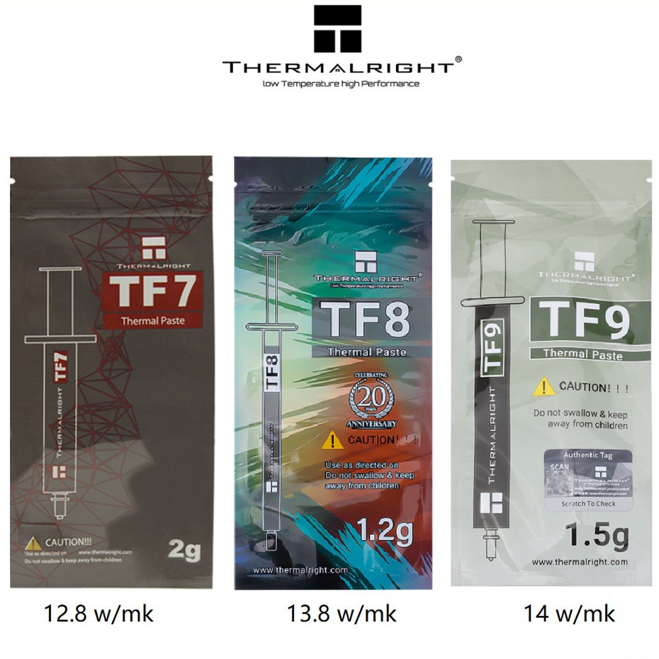 Graxa de silicone térmica Thermalright TF8, pasta térmica condutora TF8 TF7 TF9 2g, pasta térmica para dissipação de cal