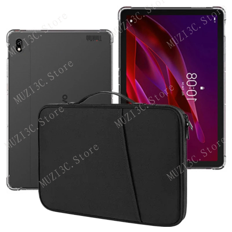 2-Em-1 Para Lenovo ThinkTab X11 Gen 1 (TB353FU TB353ZU) 10.95 " Capa Transparente TPU À Prova De Choque + Bolsa De Armaz