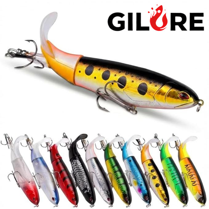 Isca Artificial Superfície Hélice Flutuante Whopper Plopper Arremesso Longo Água Doce Colorida para Pesca Tucunaré