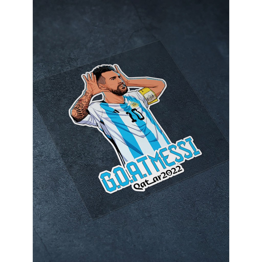 Argentina estrela messi messi adesivo de carro copa do mundo de futebol equipe nacional à prova dwaterproof água tampa d