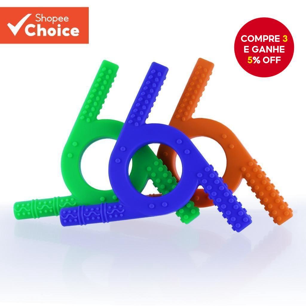 Brinquedos de Mastigar Sensoriais para Crianças com Dentição, ADHD e Autismo, Teether em Silicone para Meninos e Meninas