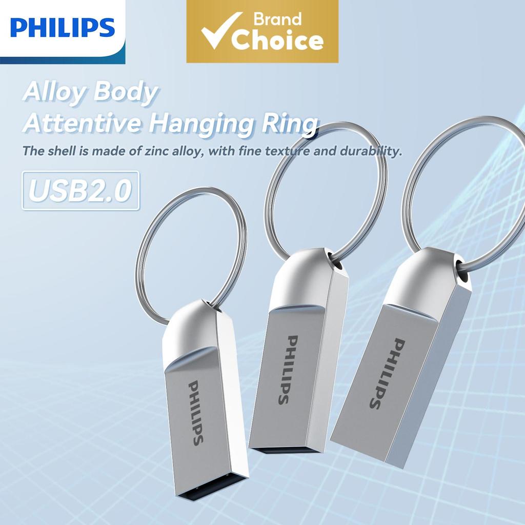 PHILIPS 21UA-M USB 2.0 Flash Drive Pendrive de Liga de Zinco Unidade de Polegar Portátil para Armazenamento de Fotos,