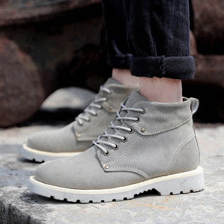 Couro genuíno Retro Martin botas femininas fosco botas curtas britânico All-Match botas gerais masculinas à prova dwater