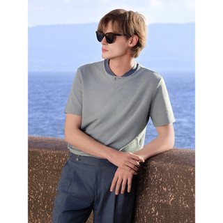 2025 primavera verão Aojia camiseta masculina de manga curta puro algodão americano Casual camiseta High-End interior go