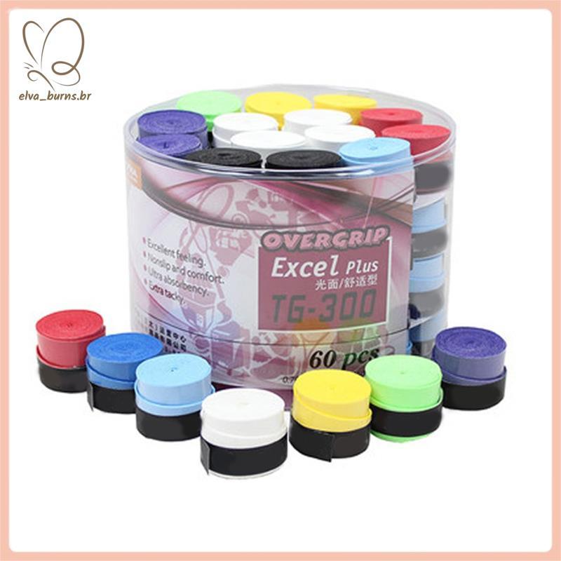 [elva_burns.br] 60 Peças Overgrip Para Raquete De Tênis Absorvente De Suor Fita Macia Squash Badminton Padel Alça De Env
