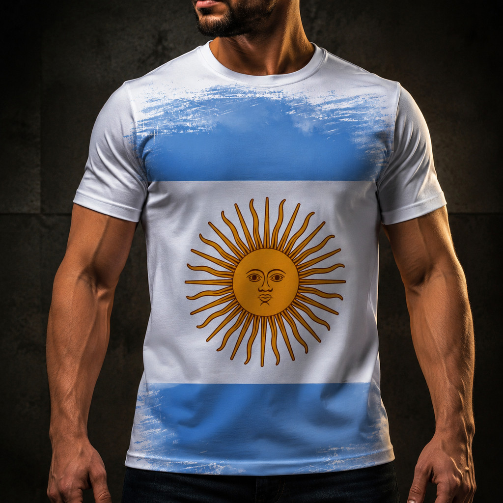 Camiseta Argentina Bandeira Argentina - Dicelli