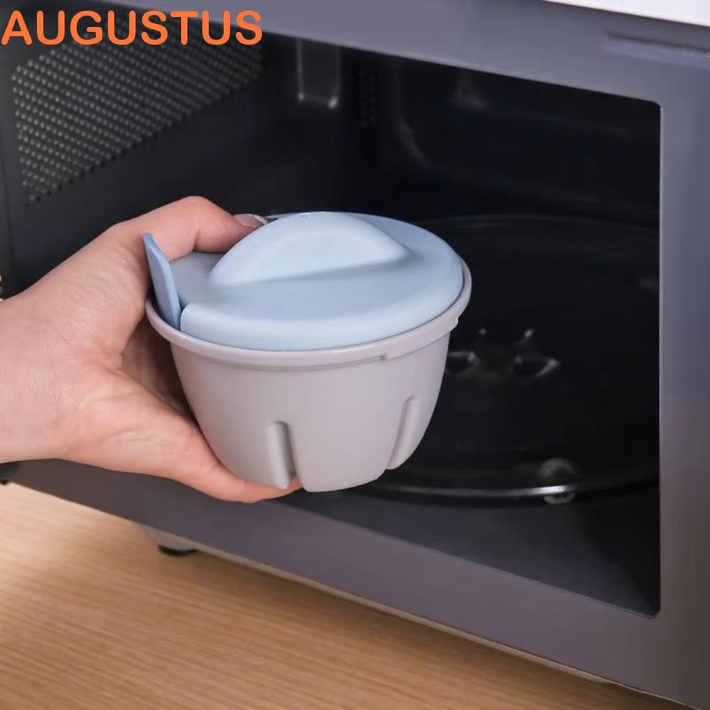 AUGUSTUS Fogão De Ovos De Micro-Ondas Para Cozinha De 2 Peças , Caçador Plástico Com Cavidade De 1/2 , Cesta De Filtro