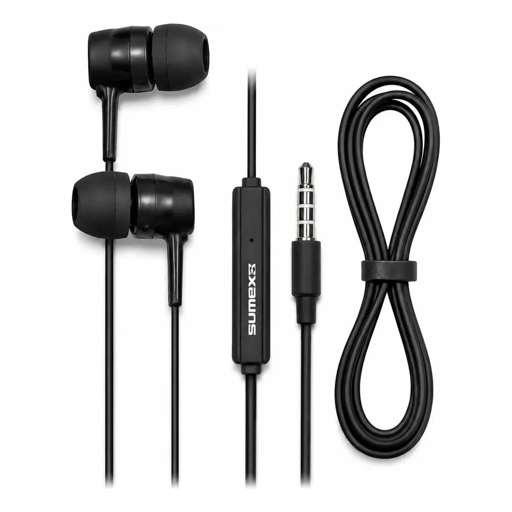 Fone De Ouvido Sumexr B9 Cabo Flat Com Microfone