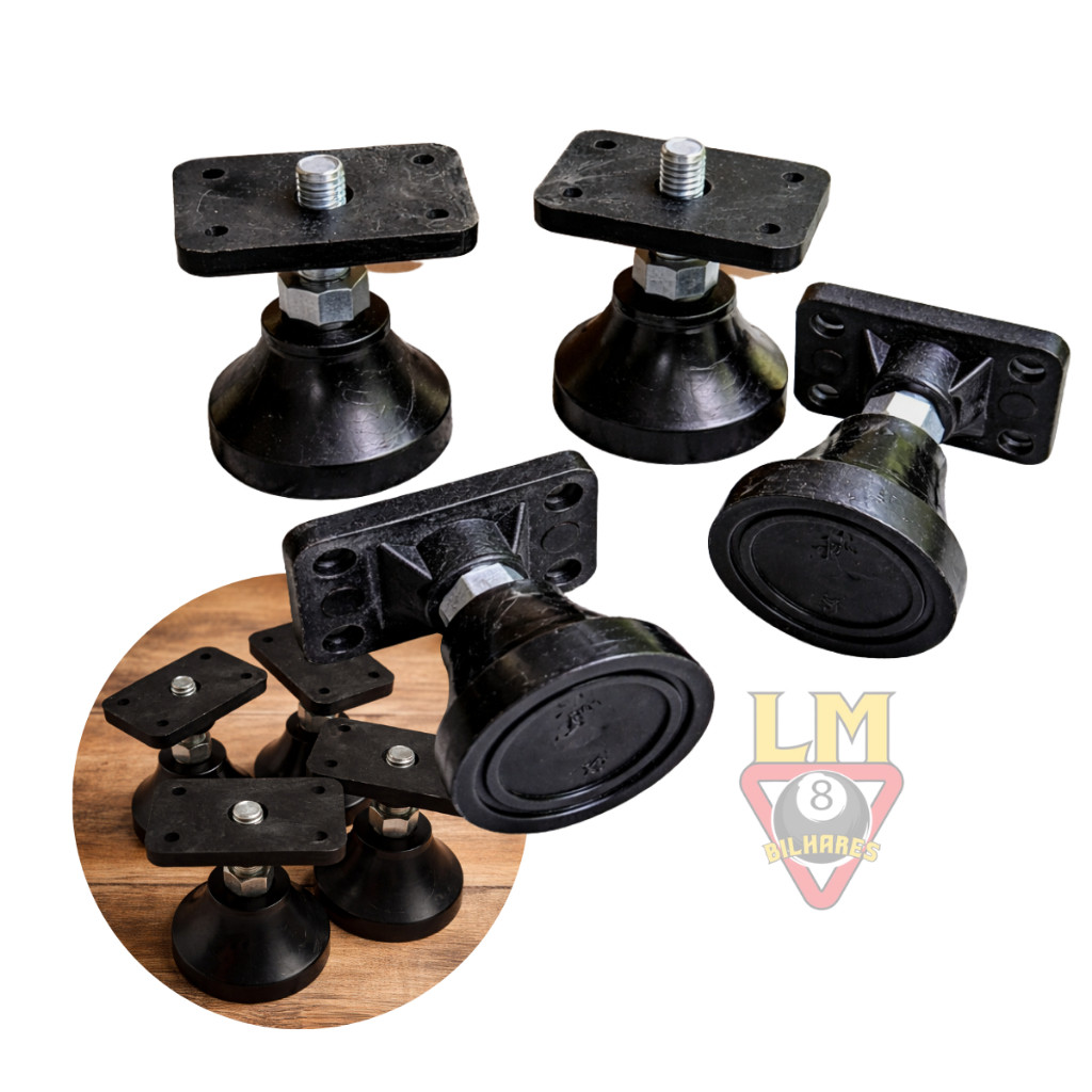 PÉ NIVELADOR PLÁSTICO P/ MESA DE BILHAR SINUCA SNOOKER