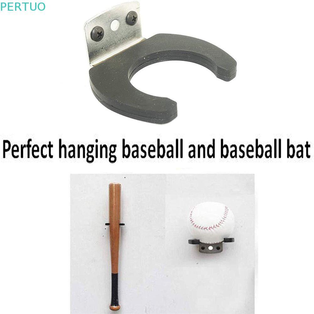PERTUO Bat Display Baseballs Home Stand Suporte Para Taco De Beisebol Montagem Na Parede