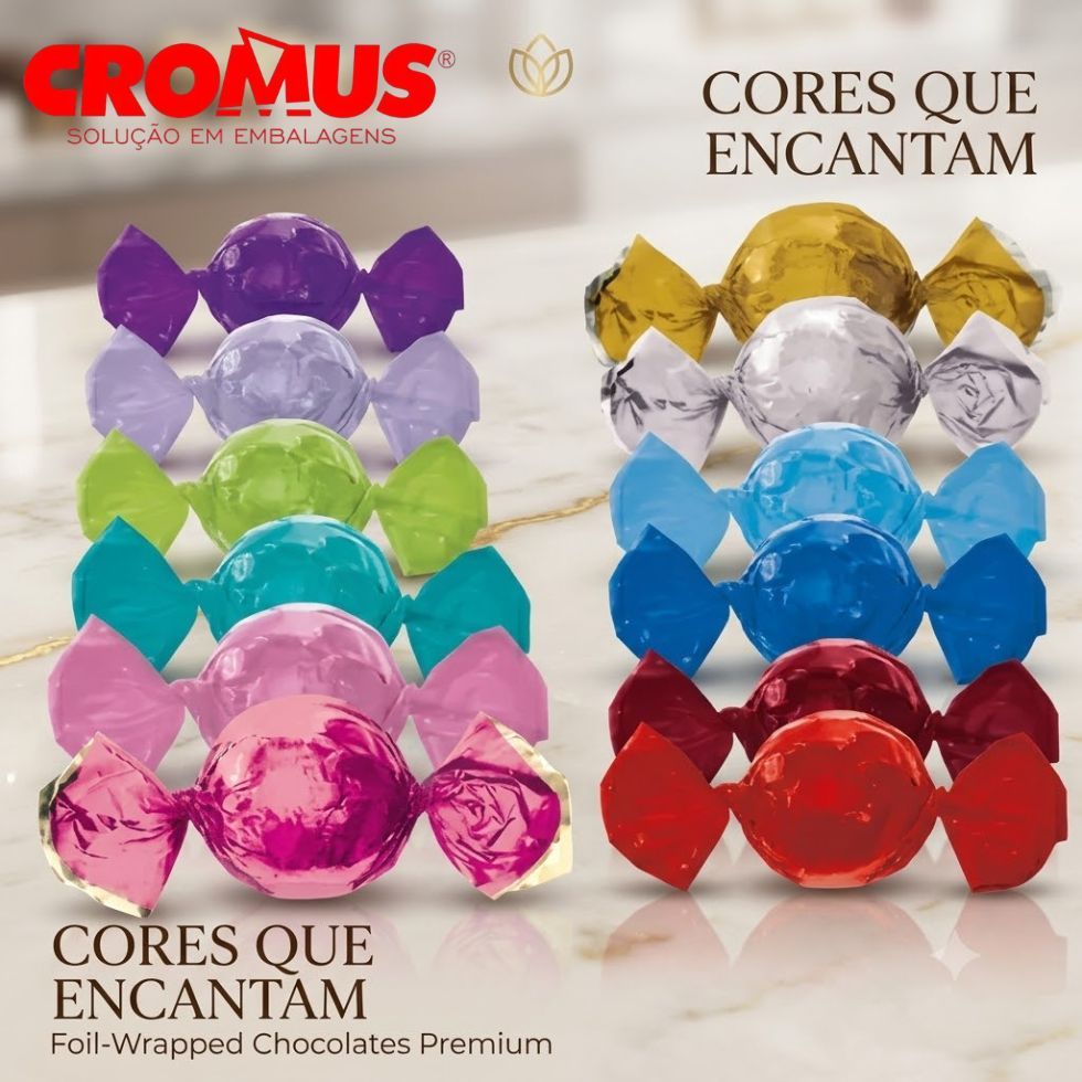 100 Embalagem de Trufa 14,5x15,5cm Cromus - Todos os Modelos - para Trufas e Bombons — imagem 2 de 2