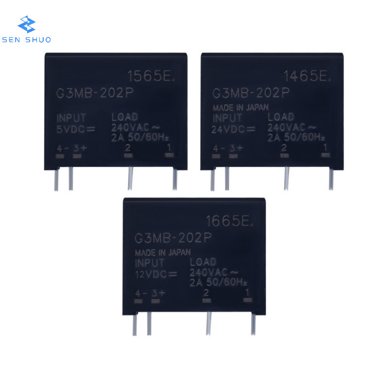 Relé de estado sólido pequeno G3MB-202P 5v, 12v, 24v DC Controle AC SSR Sólido de quatro pernas