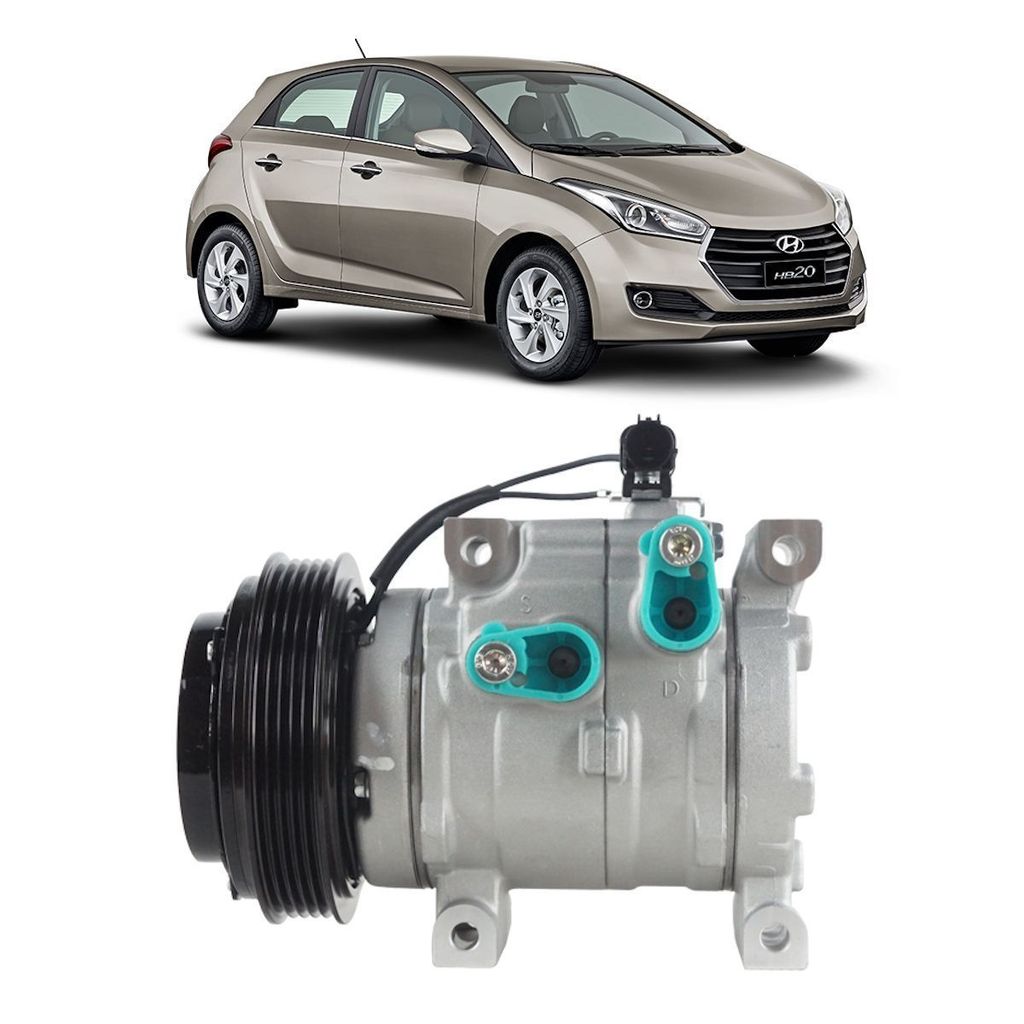COMPRESSOR PARA HB20 1.0 MANUAL 2012 A 2019 DENSO 977011S000 161YN4371901220RC CD FILIAL ES