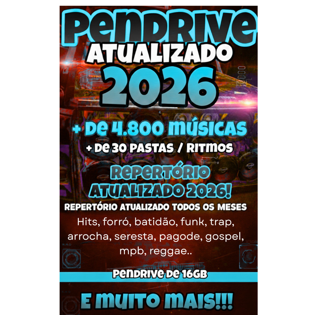 Pendrive 16GB Ultra Speed - Seleção Premium Som Automotivo e Paredão(MODELO DO PENDRIVE PODE VARIAR)