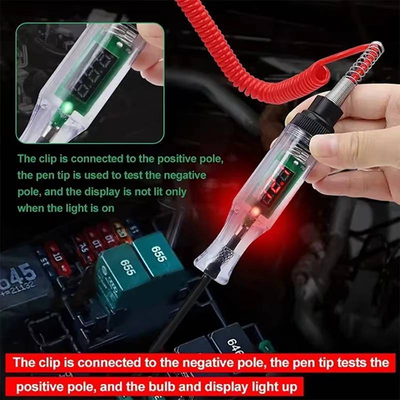 # weicheng DC3-72V Testador De Circuito De Tensão Tru Para Carro Caneta De Teste De Sonda LED Com Display Digital De Vol