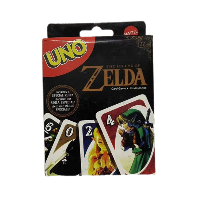 Mattel Games UNO The Legend of Zelda Card Game for Family Night with Graphics from The Legend of Zelda & Special Rule