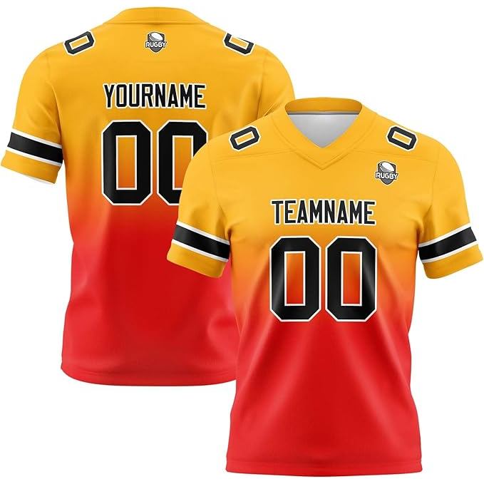Camisa de rugby americana personalizada Stithomer, número de equipe personalizado, uniforme de treinamento, camisa de ru