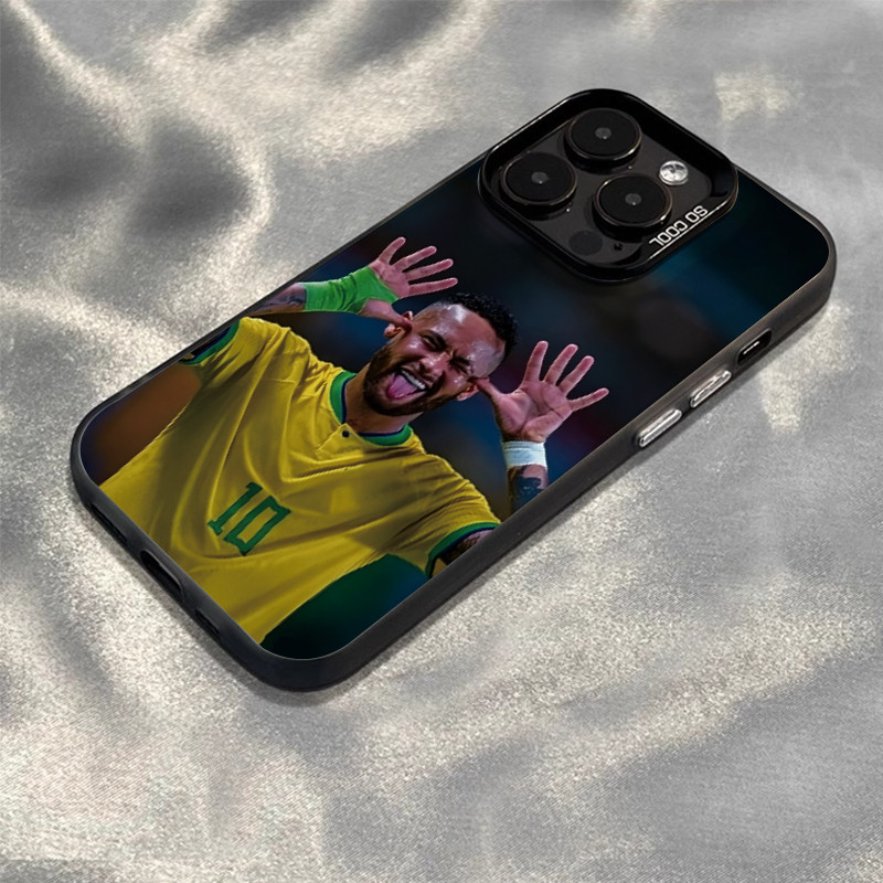 Capinha Retrato da camisa número 10 brasileira. iPhone 17 11 12 13 15 14 16 Pro Max XR XS Max Capa TPUchoque