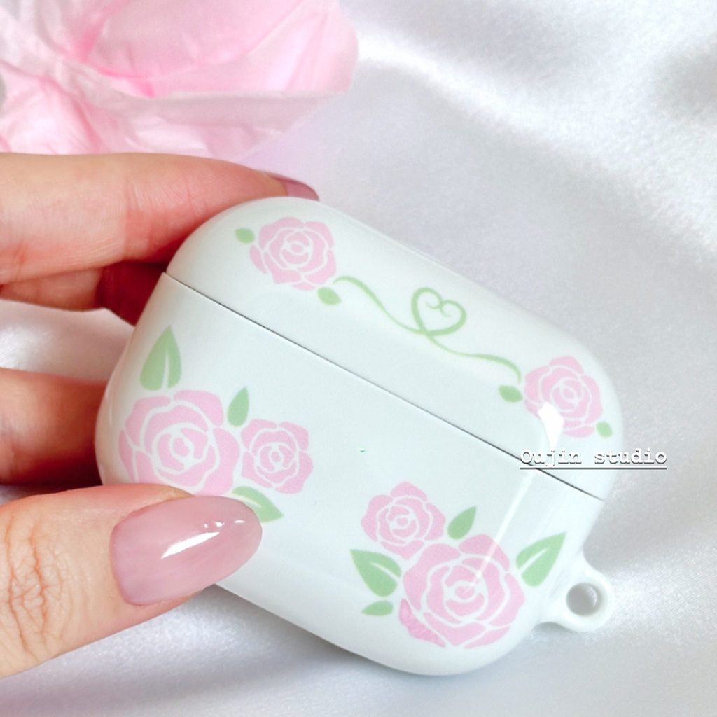 Estilo coreano insi estilo AirPods caso protetor bonito rosa importado filme caso portátil Bluetooth fone de ouvido caso
