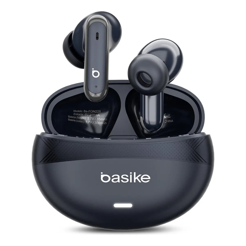 Basike Fone De Ouvido Bluetooth 5.4 Tws Com Anc|Modo Gamer|Bateria 6h|Standby 100h|Cancelamento De Ruído Ativo BA-FON228