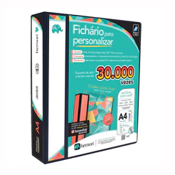 Fichário revestido com cristal A4 Preto 60mm 1401 com 4 argolas Chies