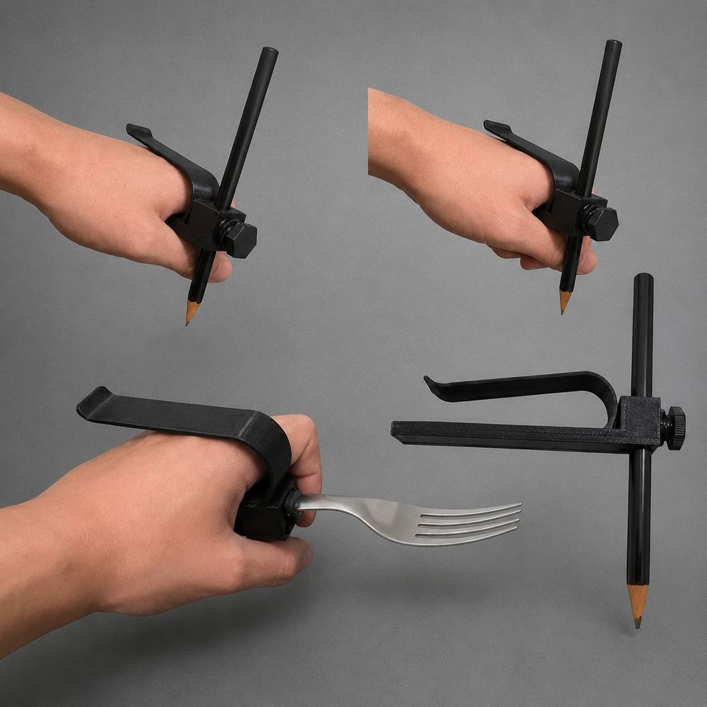 Adaptador Universal de Mão para Talheres Lápis Canetas Utensílios Auxílio Motor Mobilidade