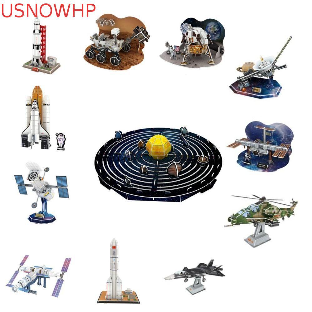 Quebra-Cabeça De Papel Para Nave Espacial 3D USNOWHP , Estação Internacional Em Miniatura DIY , Módulo Lunar J-20 Apollo