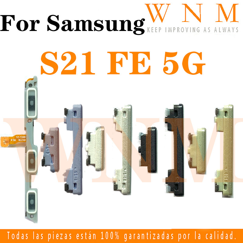 Para Samsung S21 FE 5G G990 Botão Ligar/Desligar Interruptor Lateral Chave Volume Cima Baixo Cabo Flexível Peça De Celul