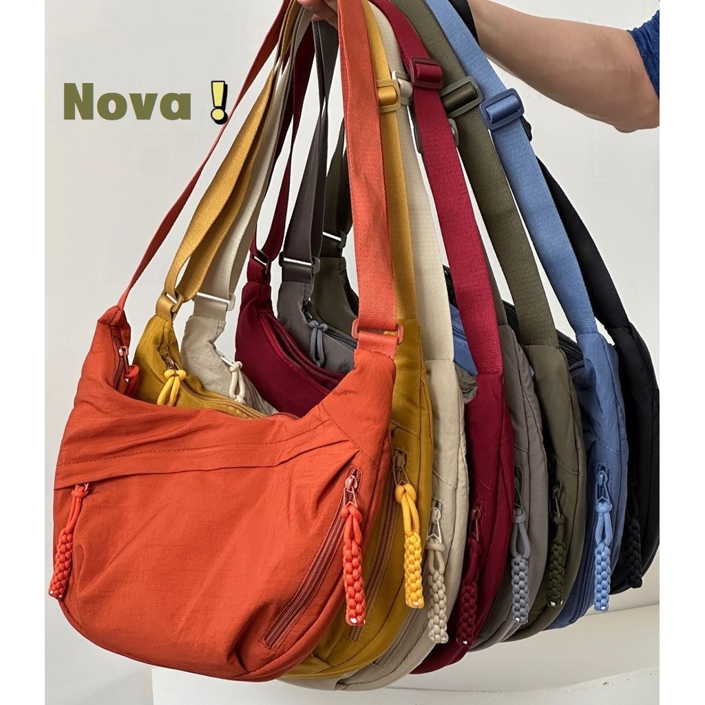 Bolsa Transversal De Nylon Repelente De Água Para Mulheres, Bolsa De Ombro Simples, Bolsa De Axila Casual