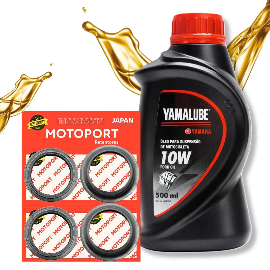 Óleo Bengala Fz15 150 Yamalube (500 ml) + Retentores e Guarda Pó