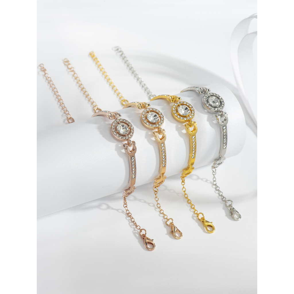 Mulheres diamantes brilhante pulseira pulseira de moda simples pulseira de design de nicho luxo leve pulseira