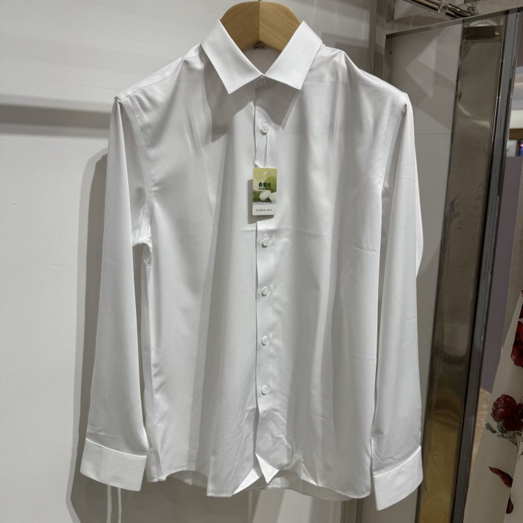 Weishang Vance masculino negócios 70 fio alto tributo cetim com seda amoreira não-ferro roupa Formal camisa de manga com
