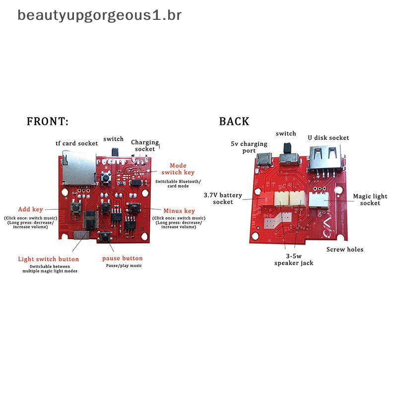BEAUT Módulo De Alto-Falante Eletrônico Sem Fio PCB Com Amplificador Mp3 Decodificador Rádio FM Placa De Circuito De Áud