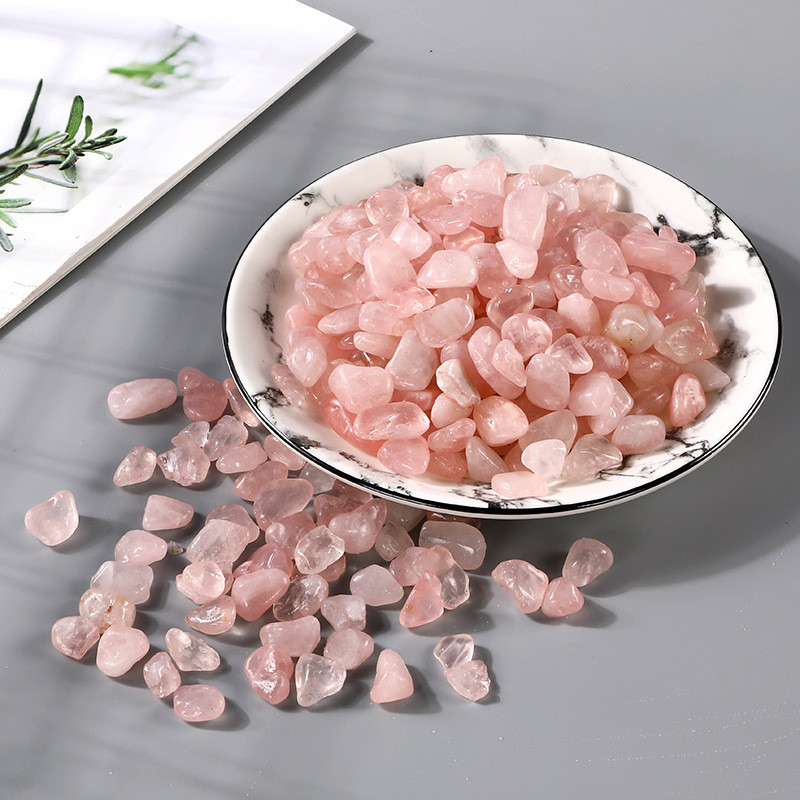 Cascalho de quartzo rosa, pedra bruta, pequenos seixos, pedra difusora de cristal para aromaterapia, pedra decorativa de