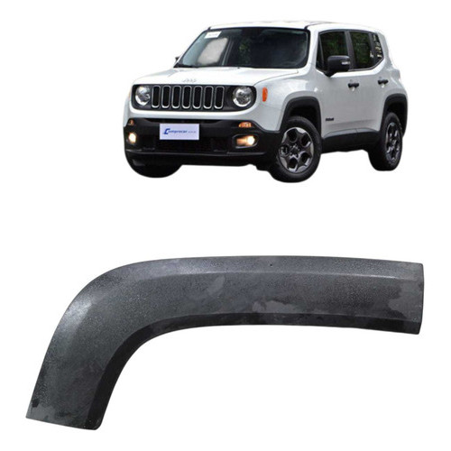 Moldura Paralama Traseira Direita Jeep Renegade 735578404 Preto