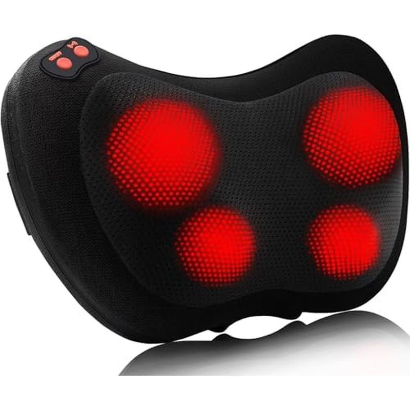 Presente de Dia das Mães, com massageador quente nas costas, travesseiro massageador de pescoço Shiatsu, adequado para a