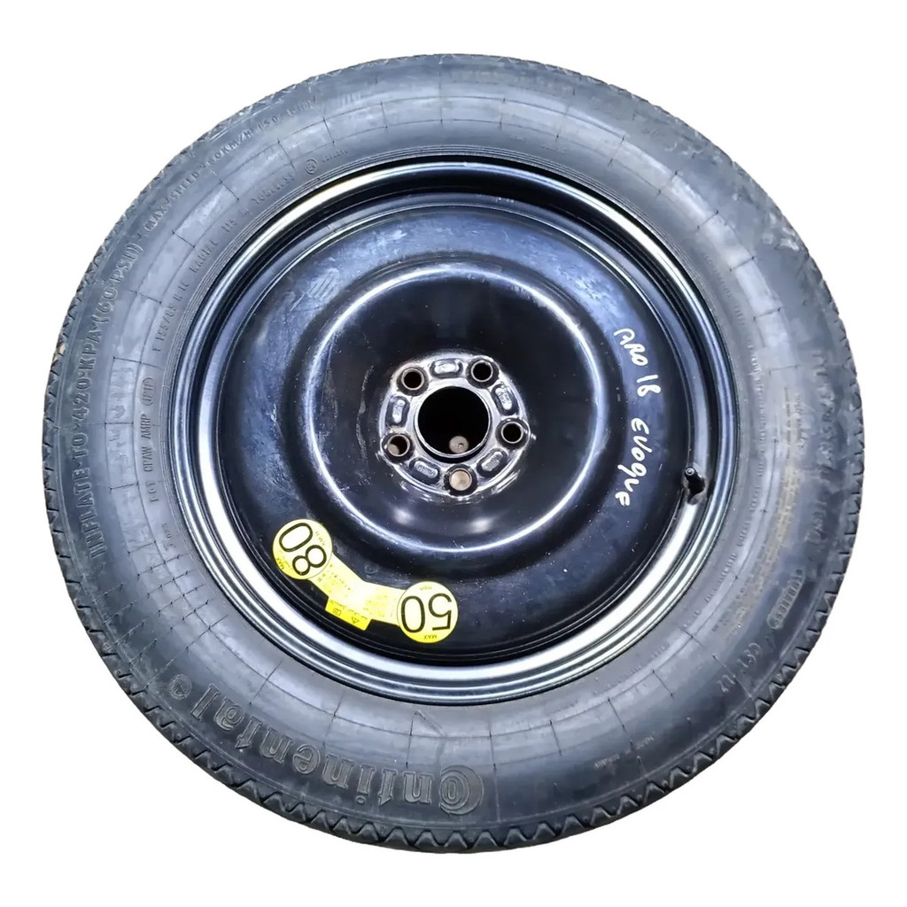 Roda Estepe Aro 18 Range Rover Evoque 155/80/18 Jaguar Preto