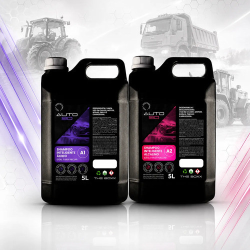 Kit 10L Shampoo Inteligente Potente Automotivo Derrete Sujeira Limpa Barro Terra Lama Fuligem