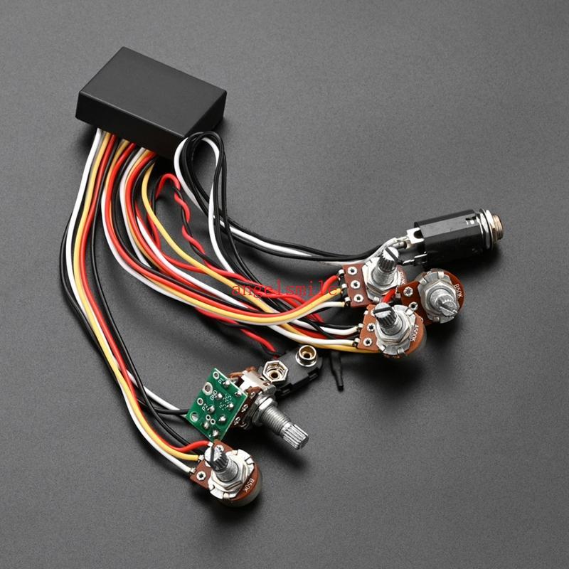 3 Banda Ativo Passivo EQ Equalizador Baixo Elétrico Pré-Amplificador Circuito Captador Substituições Para Guit