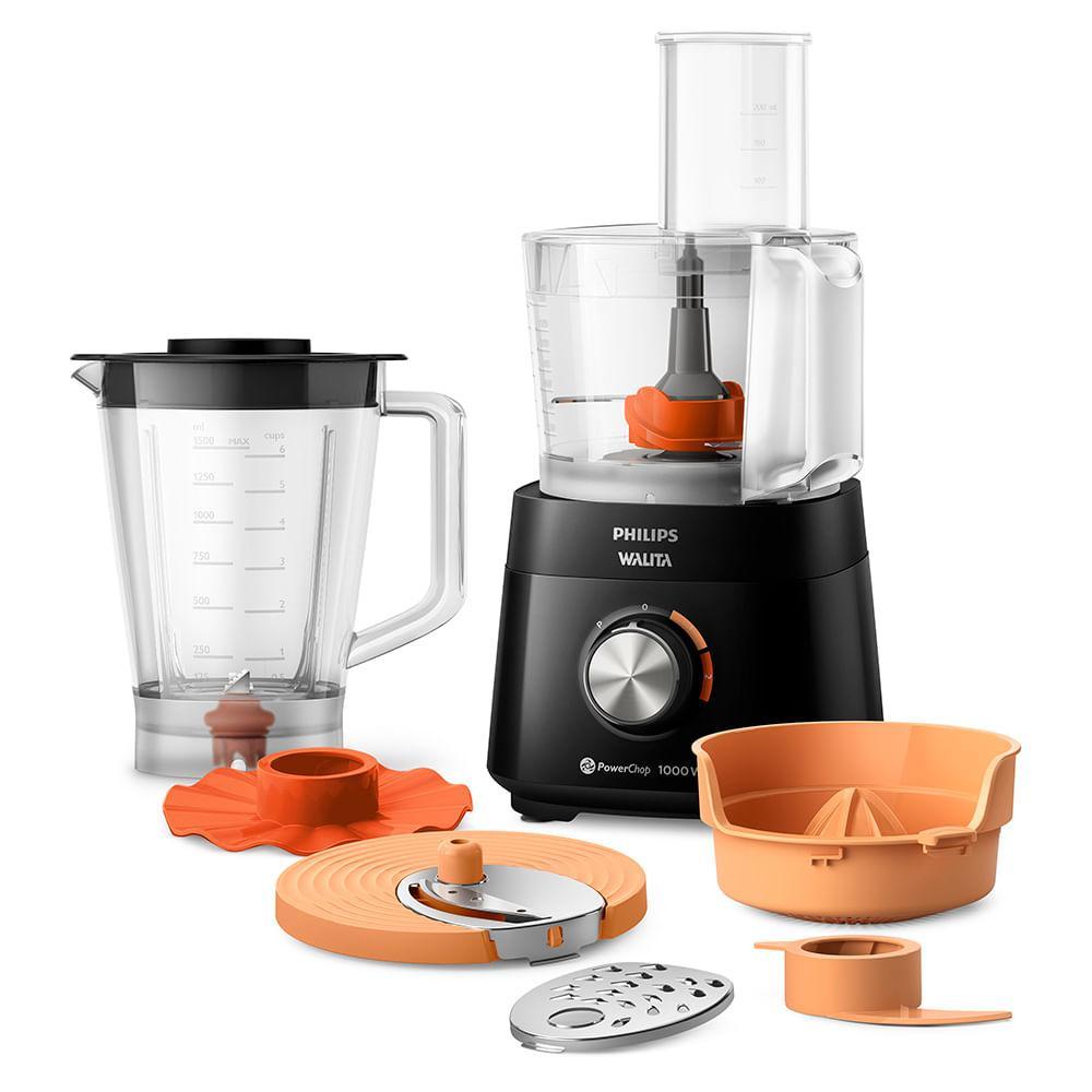 Multiprocessador de Alimentos Philips Walita PowerChop 1000 com 02 Velocidades, Capacidade de 1,5 Litros - HR7304