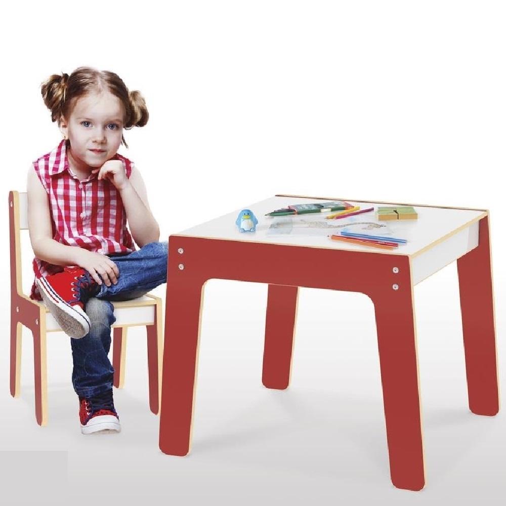 KIT MESINHA INFANTIL MADEIRA DIDATICA CONJUNTO MESA CADEIRA