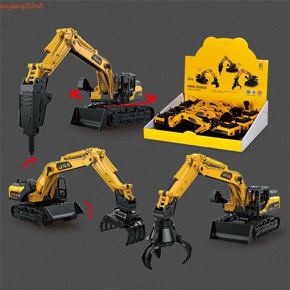 HUIJIANG Modelos De Engenharia Carros , Modelo De Brinquedo De Veículo Brinquedos Simulação Guindaste , Caminhão Inercia