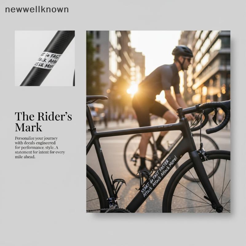 [newwellknown] Quadro De Bicicleta À Prova D'água " Go Fast , Atta More " Stiers Para Bicicletas De Estrada Nwk