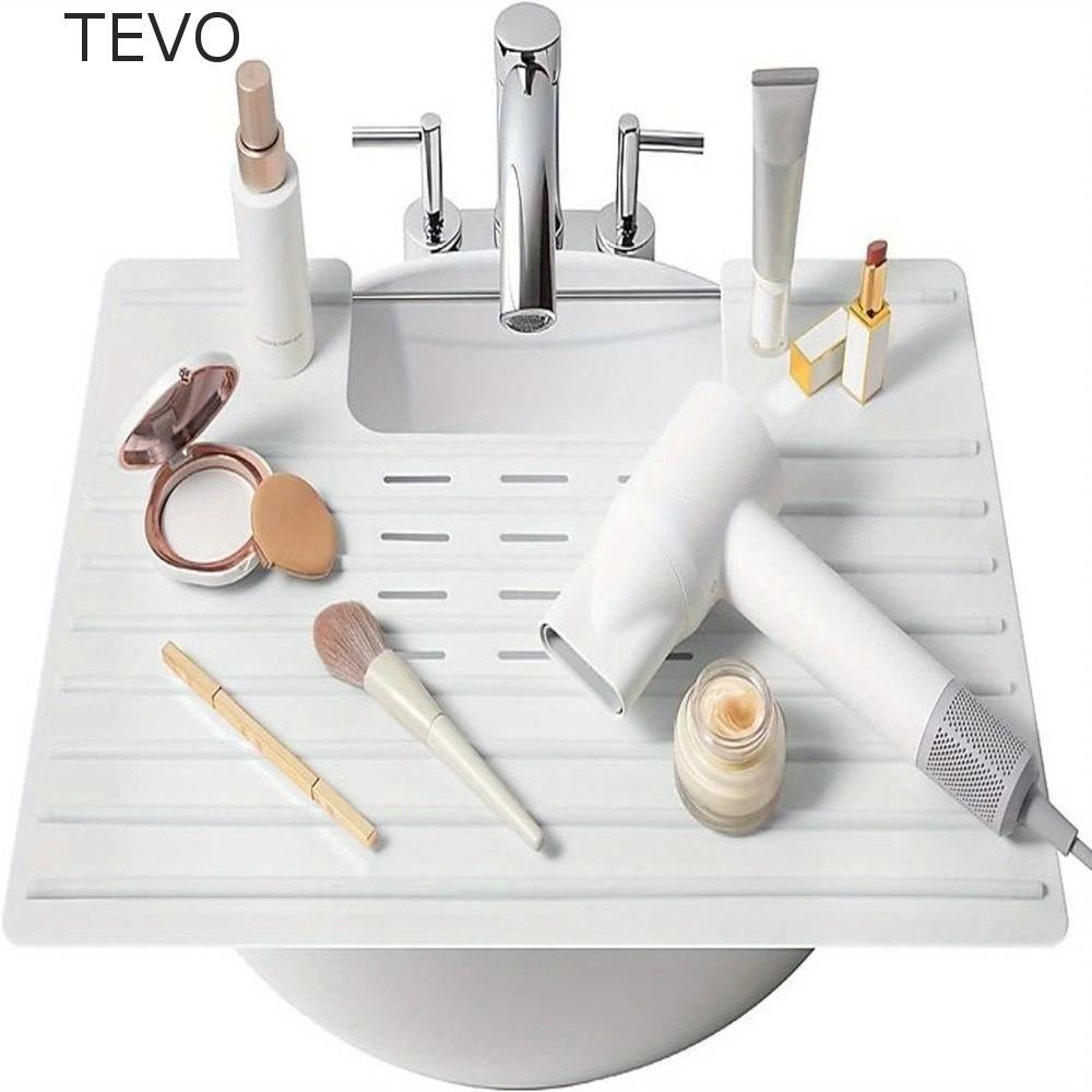 Rack De Secagem De Pratos TEVO , Armazenamento De Cozinha Dobrável Resistente Ao Calor , Silicone Com Tapete De Escorred