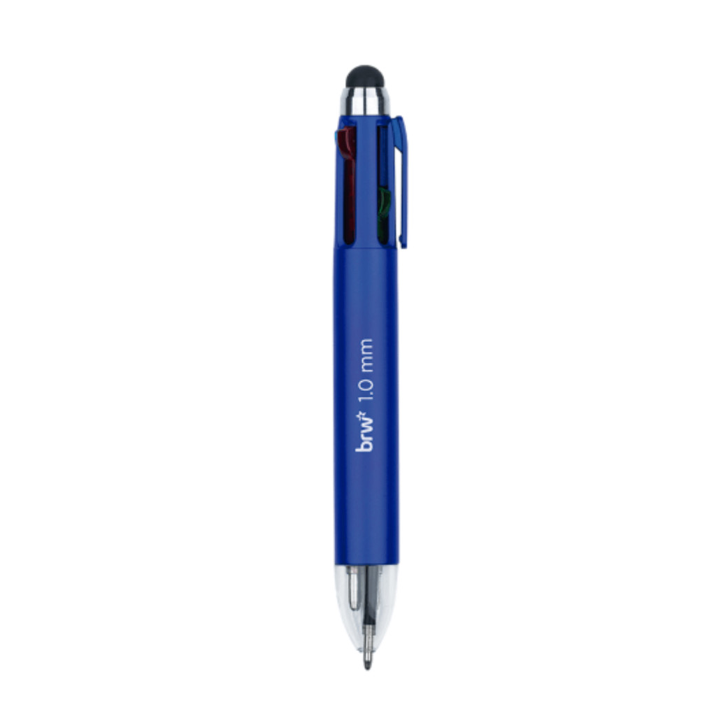 Mini Caneta Esferográfica 4 Cores c/ Touch - BRW 