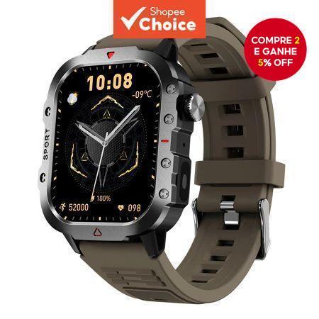 Novo Lançamento do Smartwatch ao Ar Livre 2026 2.01 Polegadas Tela 3ATM à Prova d'Água Chamada Bluetooth