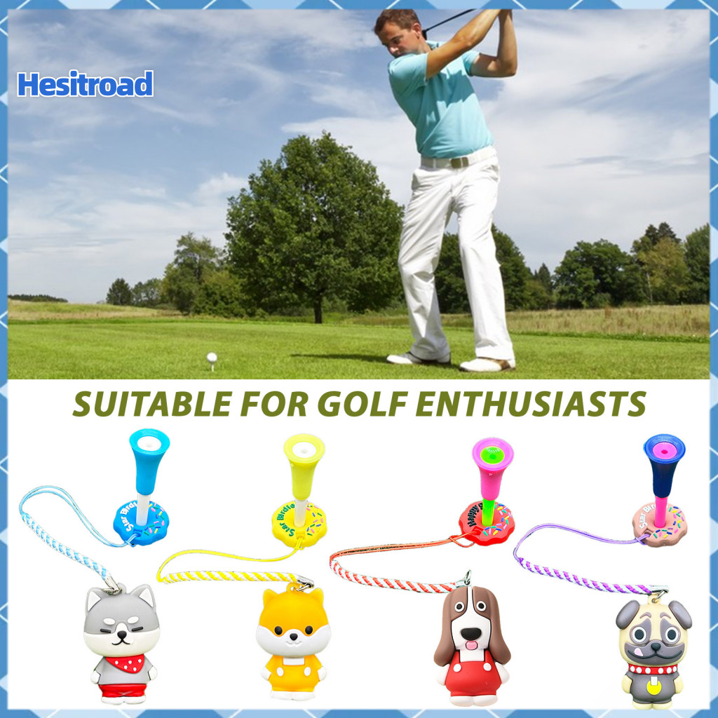 Cartoon Dog Golf Tee Holder with Strap – Plastic Anti-lost Ring Accessory for Men Women Loss Prevention for Southeast